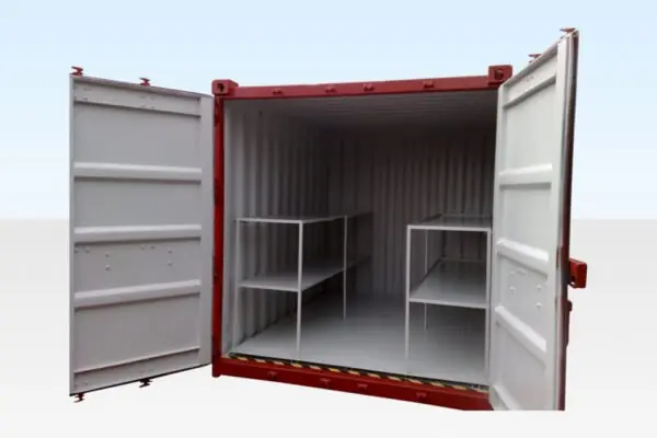 8ft raised bunded storage container with flat floor