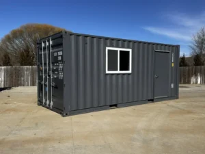 20ft 20’ Slate Gray Shiplap 120V Shipping Container Office Mini Split - Image 6
