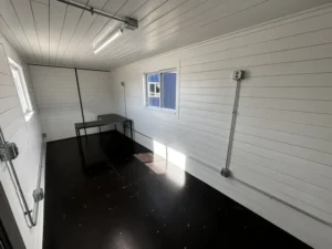20ft 20’ Slate Gray Shiplap 120V Shipping Container Office Mini Split - Image 4