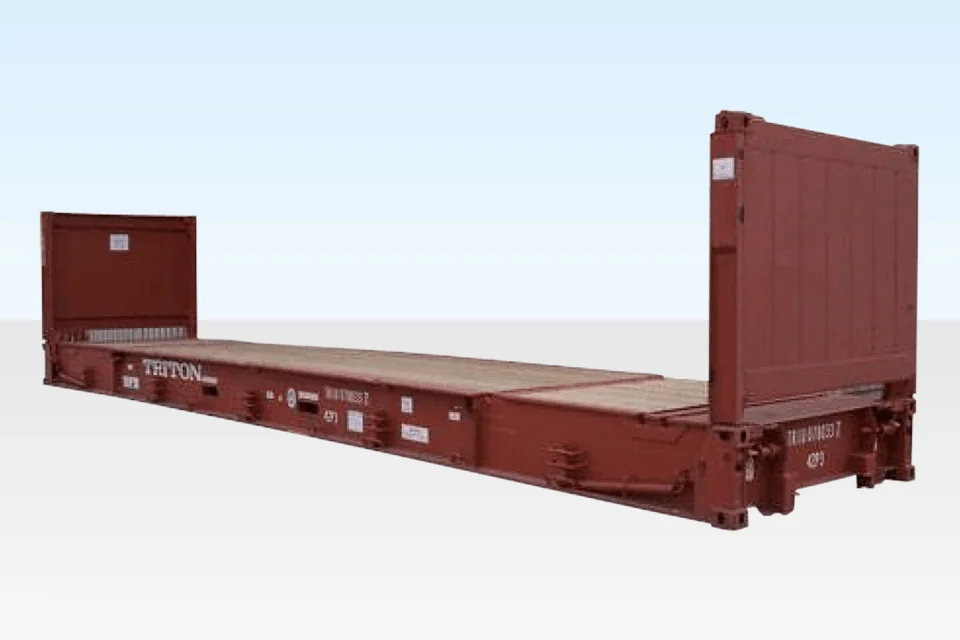 40ft flat rack shipping container used for sale
