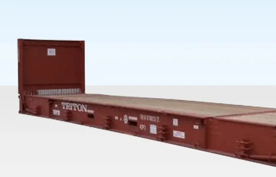 40ft used flat rack container cargo worthy