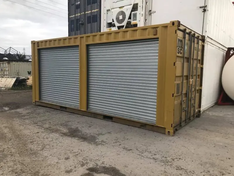 Yellow 20ft Used Container Dual Side Roll-Up Doors | Strong Storage - Image 2
