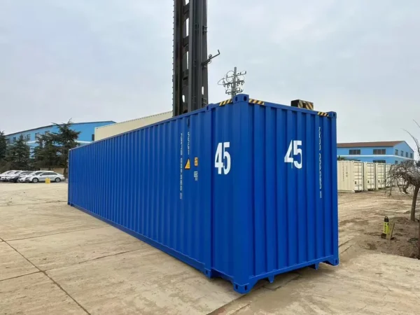 45‑ft High Cube Shipping Container – Bold Blue Finish