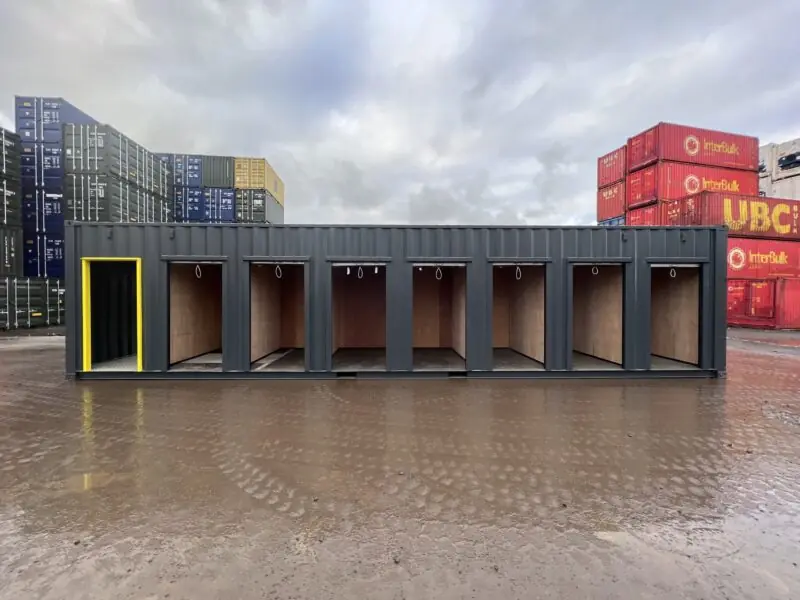 40ft High Cube Multi-Store Container – 7-Bay Self Storage Unit - Image 2
