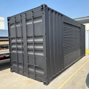 20ft used matte black shipping container