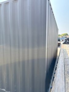 20ft Used Shipping Container – Matte Black w/ 12’ Side Roll-Up Door - Image 4