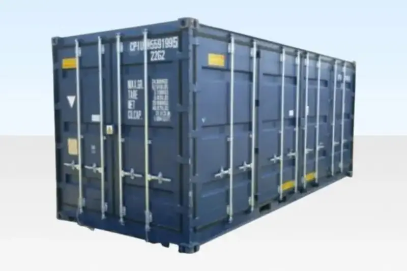 20ft open side bunded mesh floor container