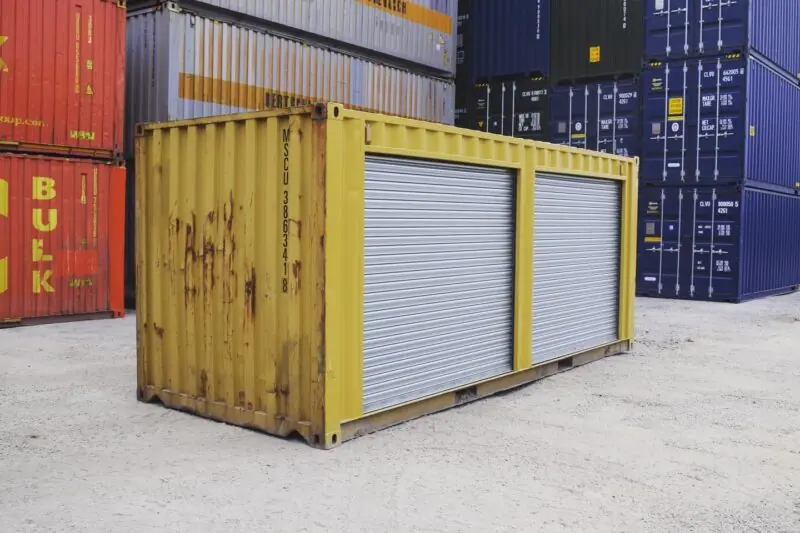 Yellow 20ft Used Container Dual Side Roll-Up Doors | Strong Storage - Image 4