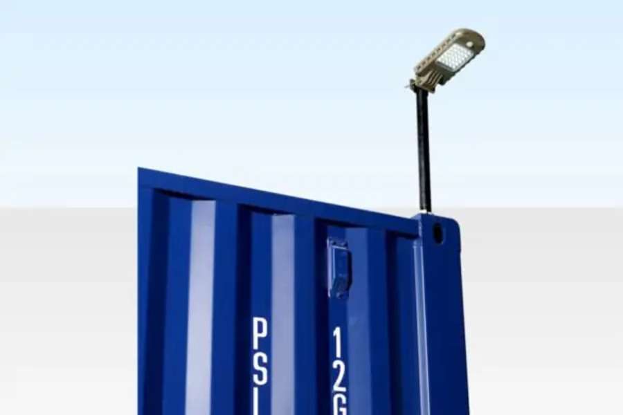 container solar floodlight with PIR motion sensor