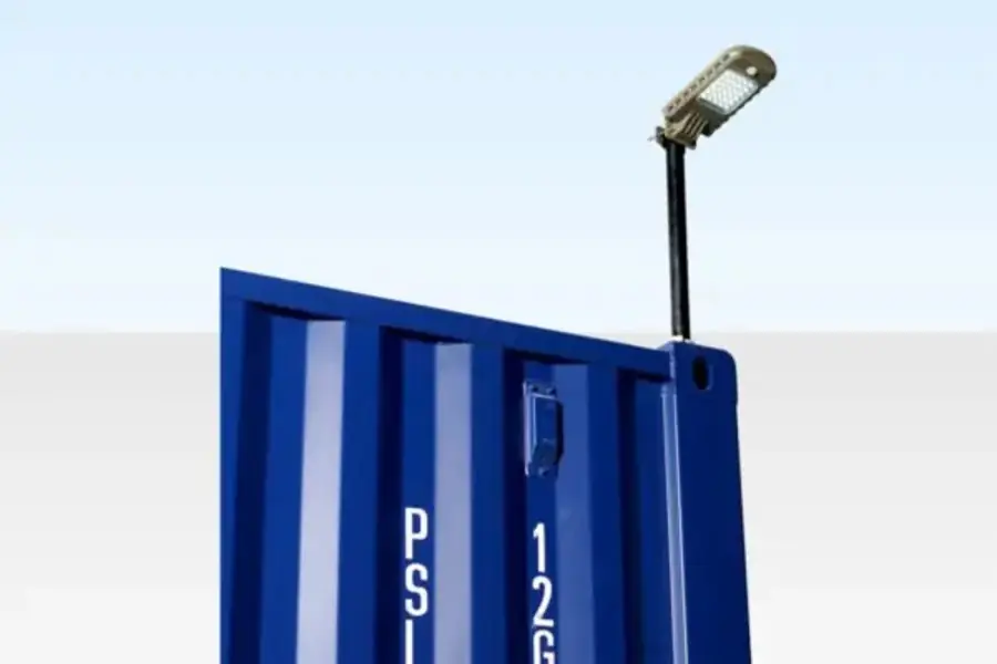 container solar floodlight with PIR motion sensor