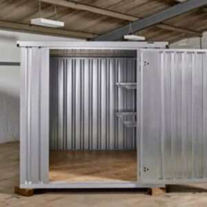 3m galvanised flat pack storage container
