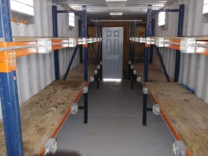 40 ft Container Shop – Climate Controlled Office + Inventory Storage / Racking - Image 12