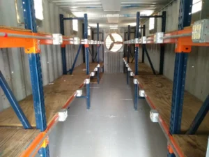 40 ft Container Shop – Climate Controlled Office + Inventory Storage / Racking - Image 3