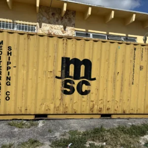 Used 20ft Conex Shipping / Storage Container – Yellow/Gold