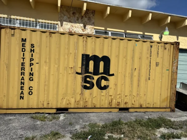 Used 20ft Conex Shipping / Storage Container – Yellow/Gold