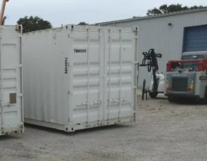 40 ft Container Shop – Climate Controlled Office + Inventory Storage / Racking - Image 9