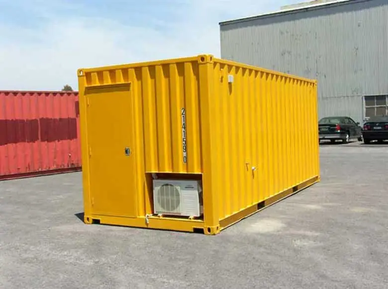 Buy portable lunchroom containers with insulated panels, fixed tables and benches, kitchenette, and electrical fit-out. Available in 20ft or 40ft sizes for worksites and temporary staff rooms.